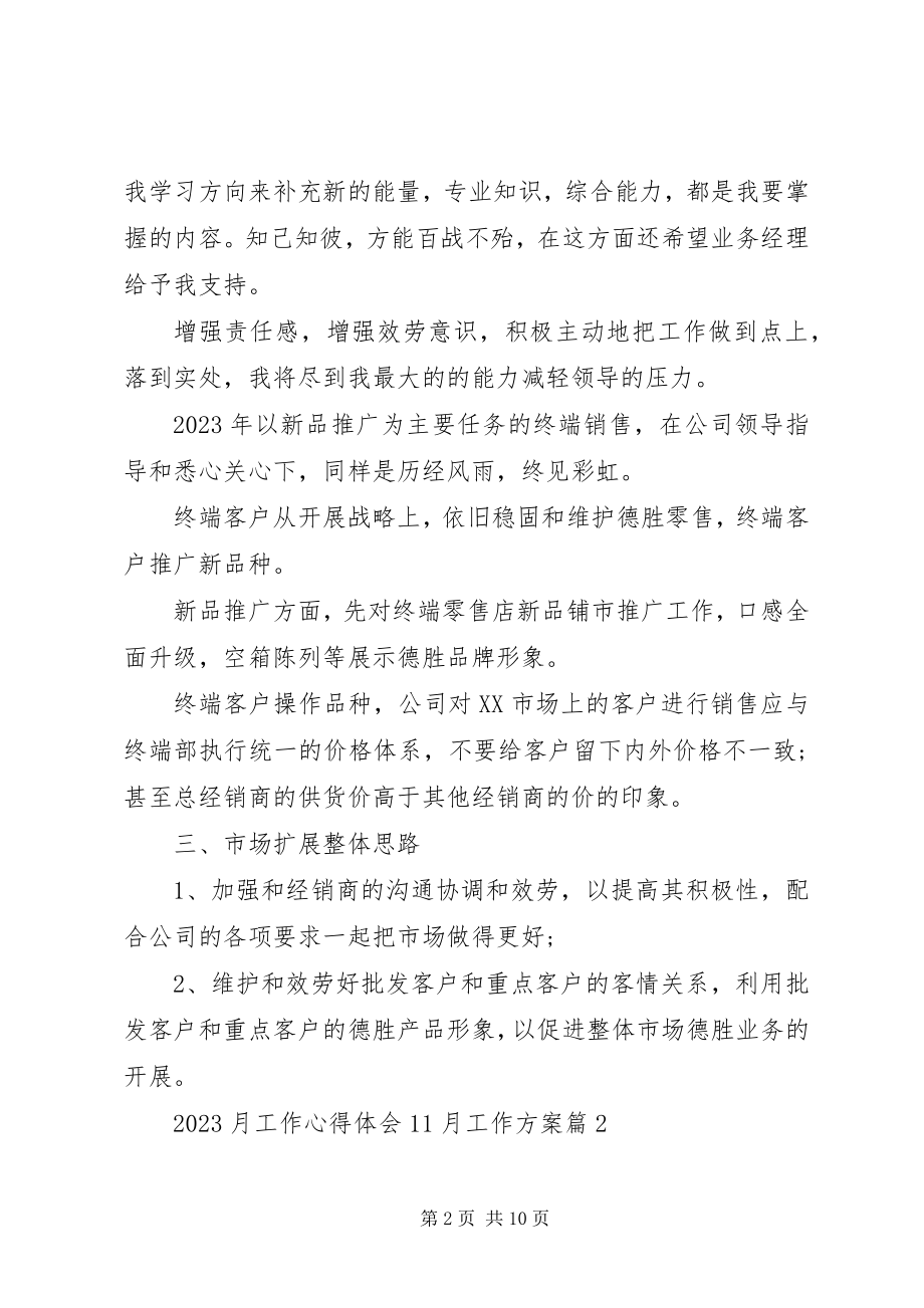 2023年月工作心得体会月工作计划新编.docx_第2页