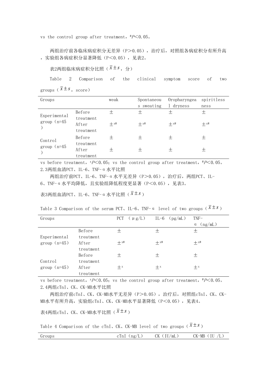 2023年参麦注射液对乳腺癌患者术后患者的血清PCTIL6TNFα水平及心肌功能的影响.docx_第3页