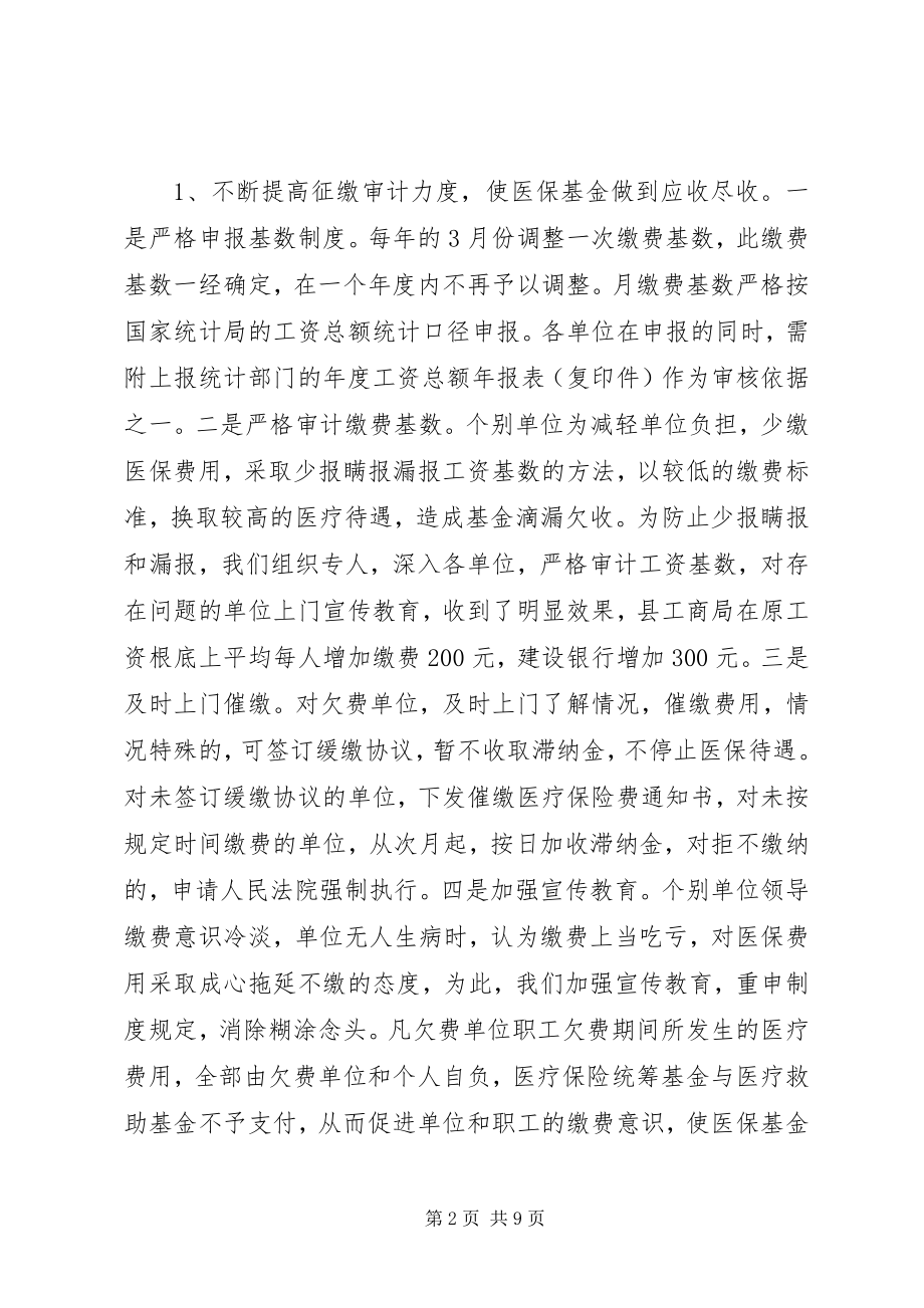 2023年医疗保险稽核的工作总结材料.docx_第2页