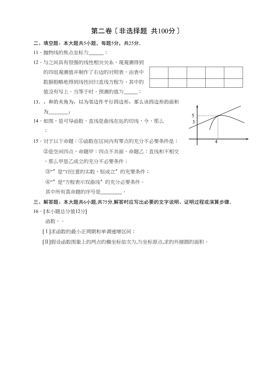 2023年山东省20高考数学文冲刺卷及答案二2.docx_第3页