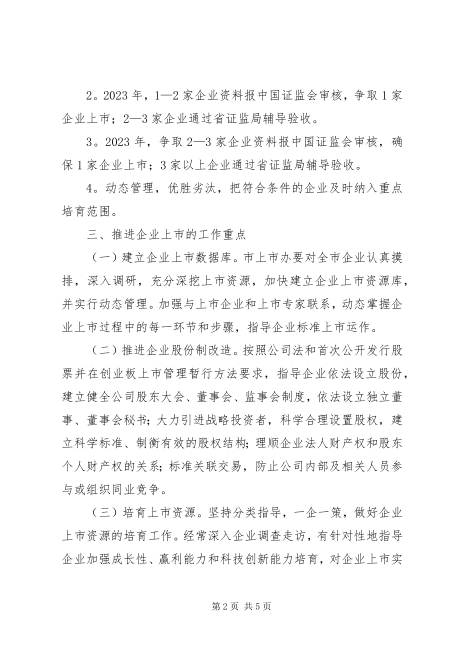 2023年企业上市融资安排意见.docx_第2页