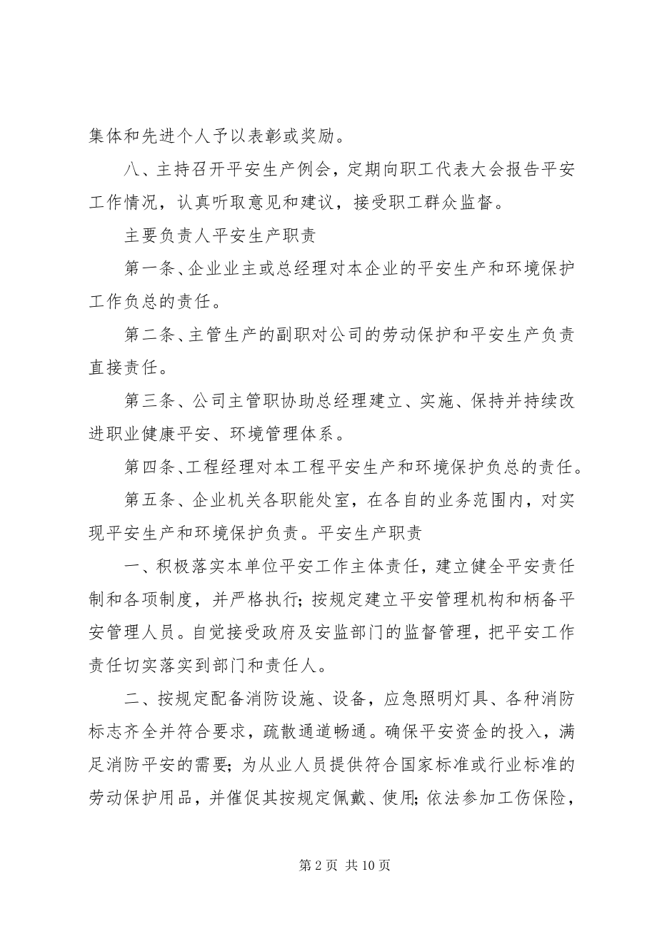 2023年23企业主要负责人安全生产职责新编.docx_第2页