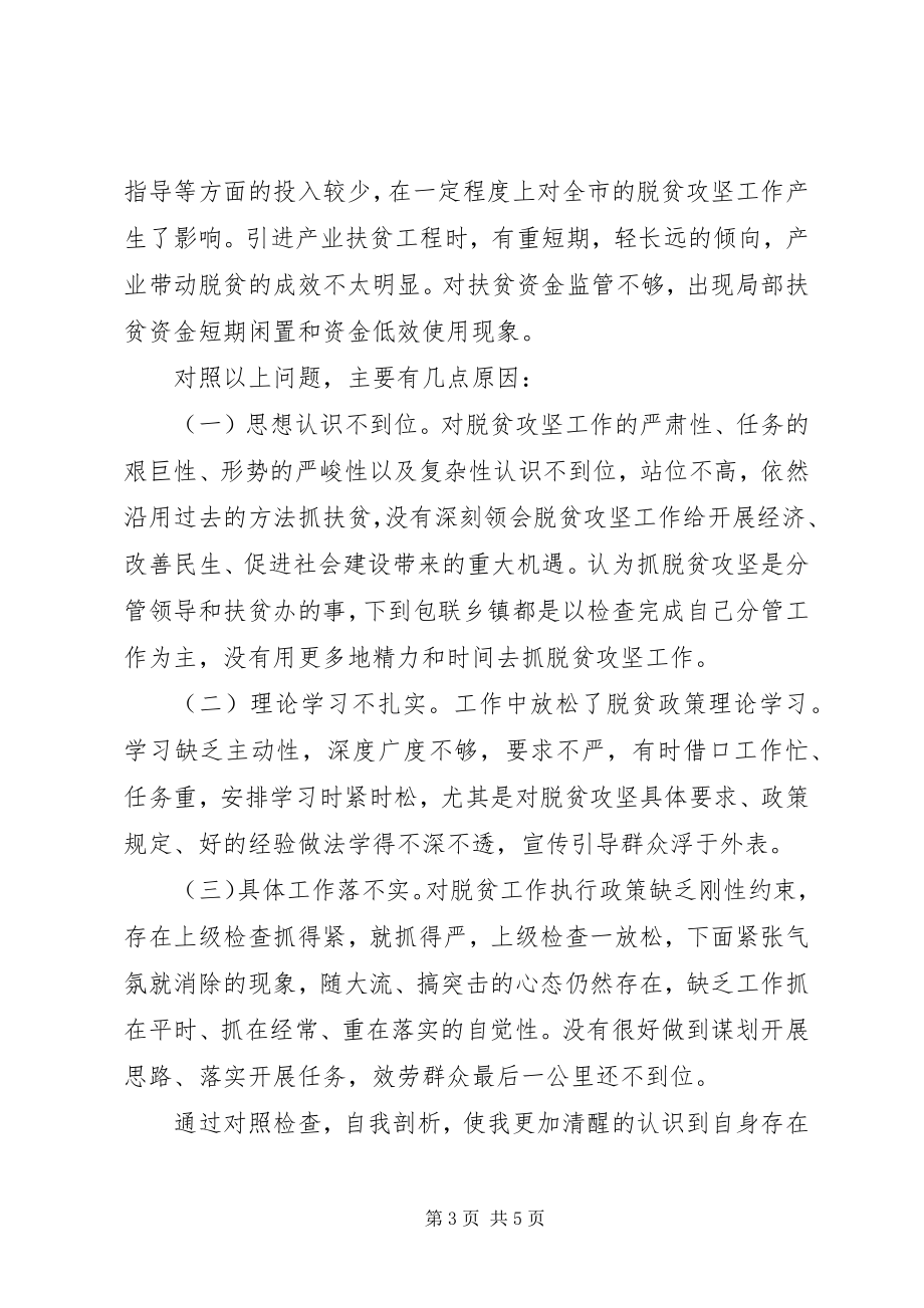 2023年脱贫攻坚专题民主生活会个人讲话提纲.docx_第3页