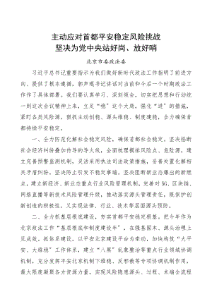 2023年中央政法工作会议发言摘编5篇精编.docx