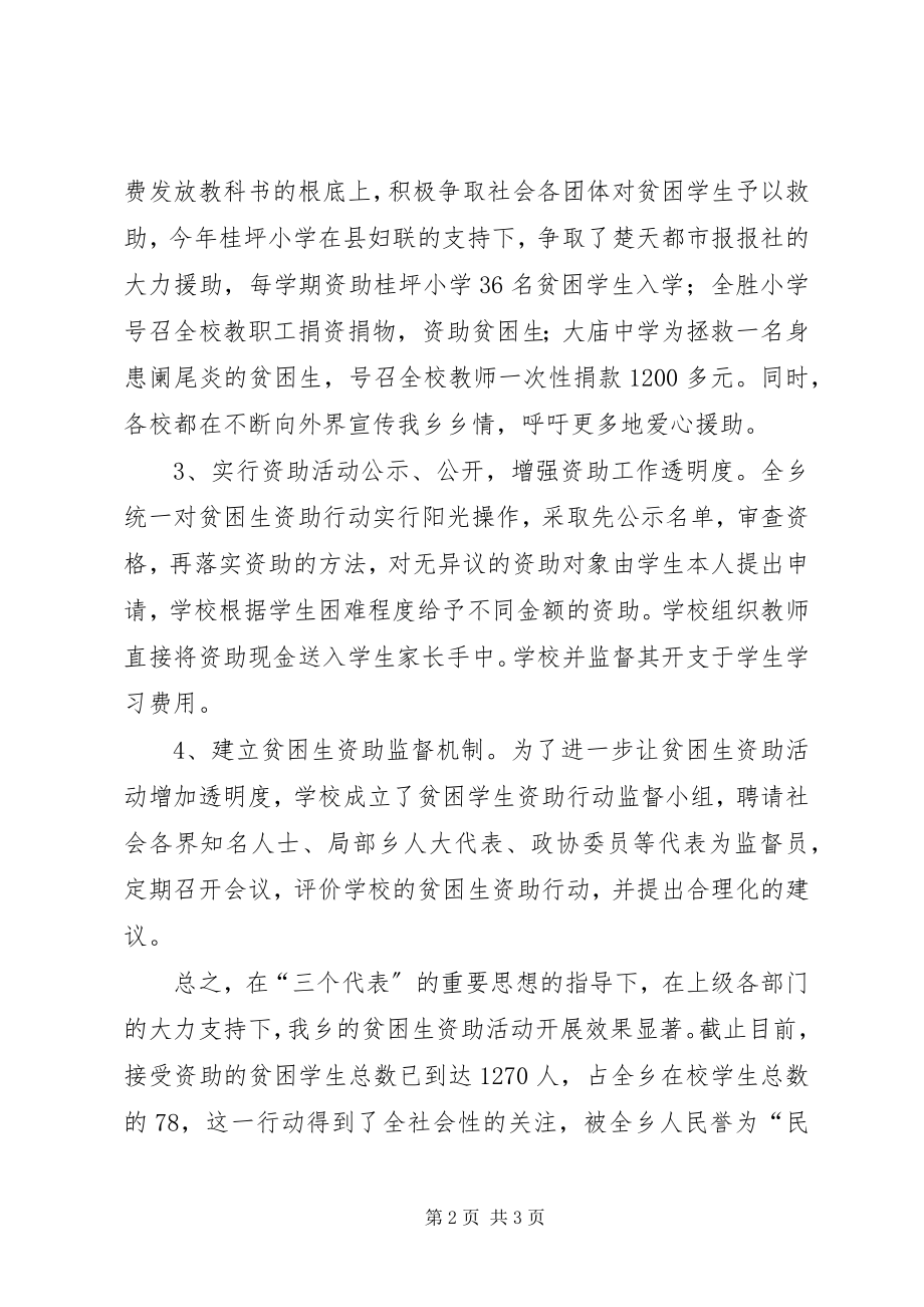 2023年学校贫困生资助金发放工作总结.docx_第2页