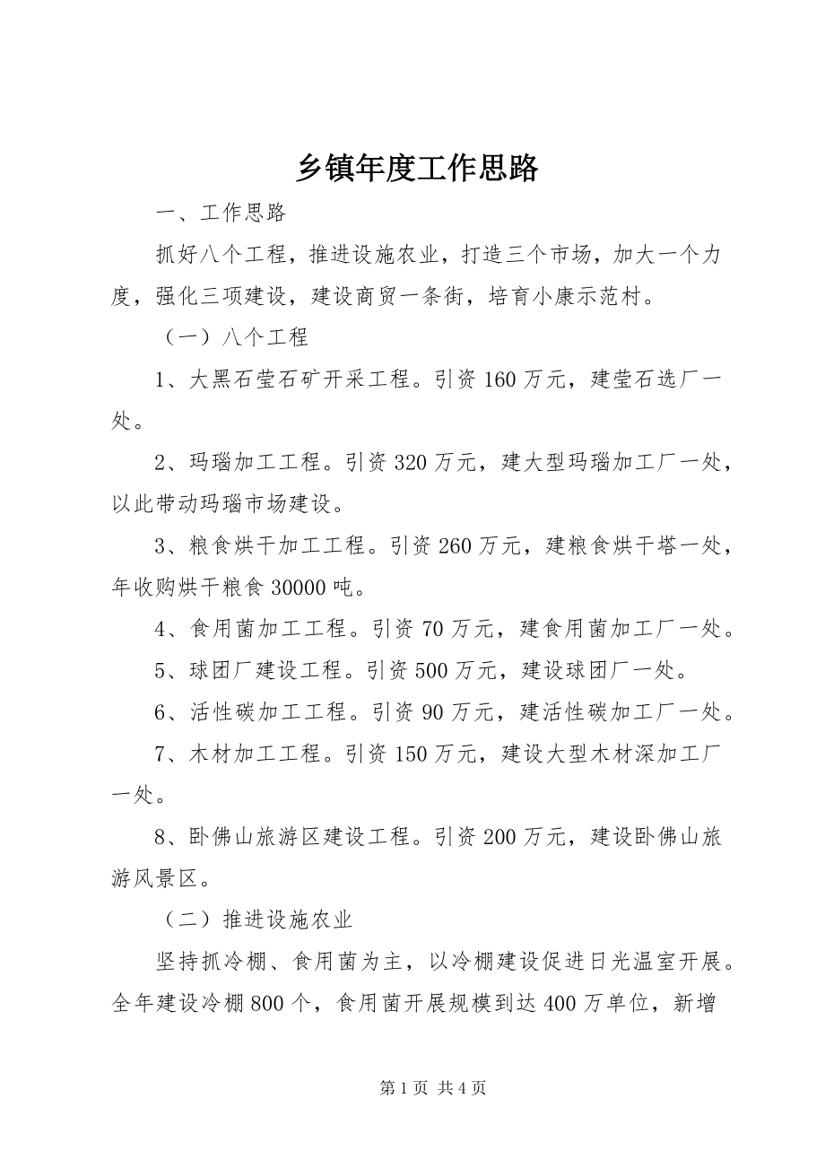 2023年乡镇年度工作思路.docx_第1页