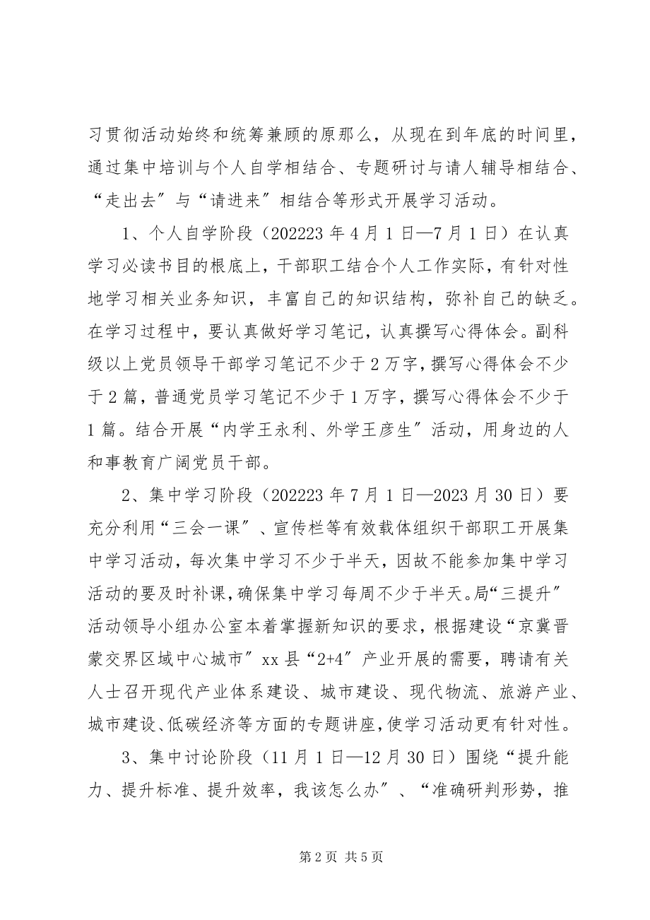 2023年商务局开展三提升活动学习培训计划.docx_第2页