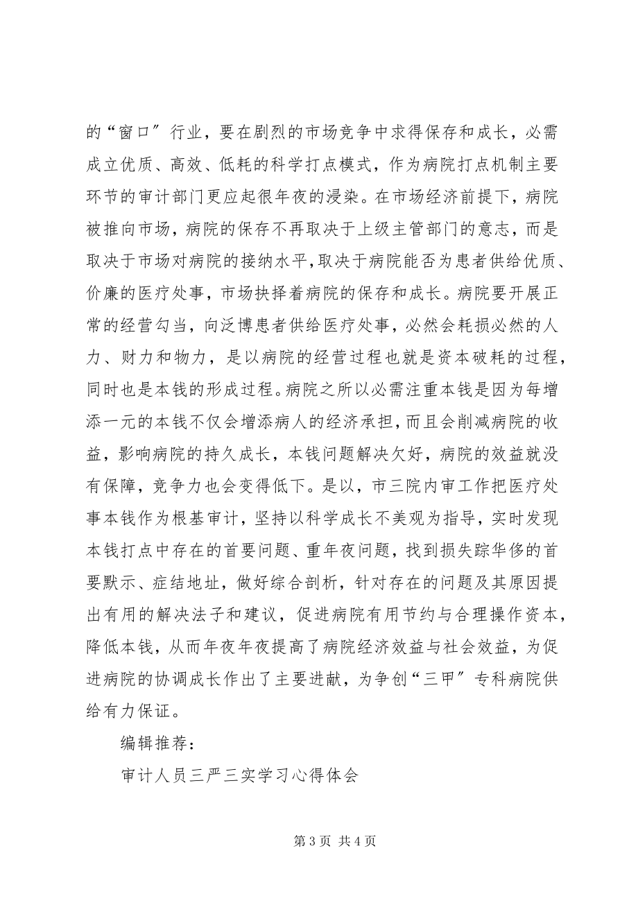 2023年医院关于审计学习心得体会.docx_第3页