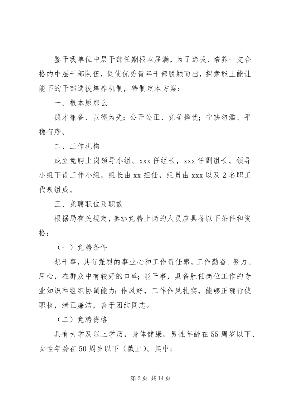 2023年公司中层领导干部公开竞聘上岗经验介绍材料.docx_第2页