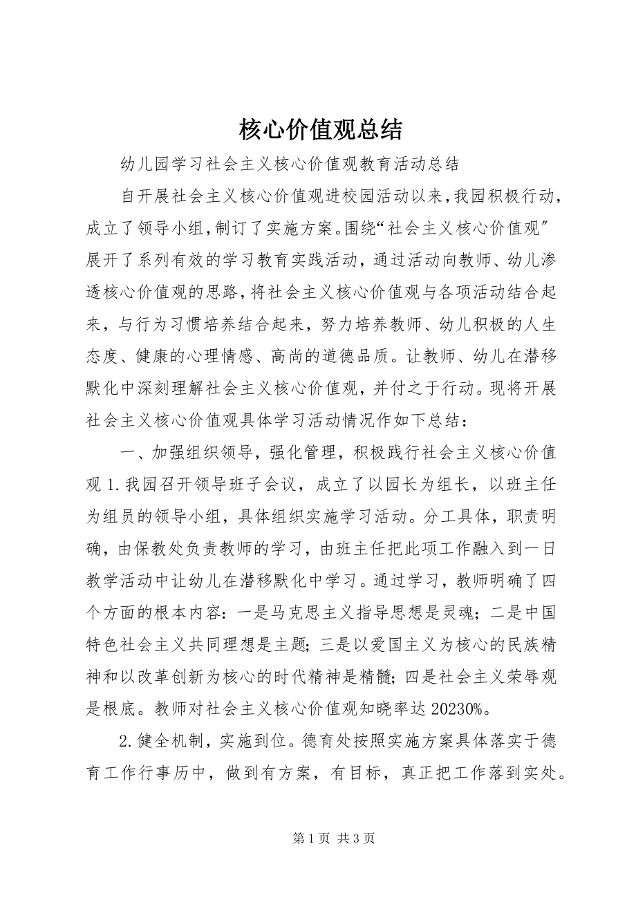 2023年核心价值观总结.docx_第1页