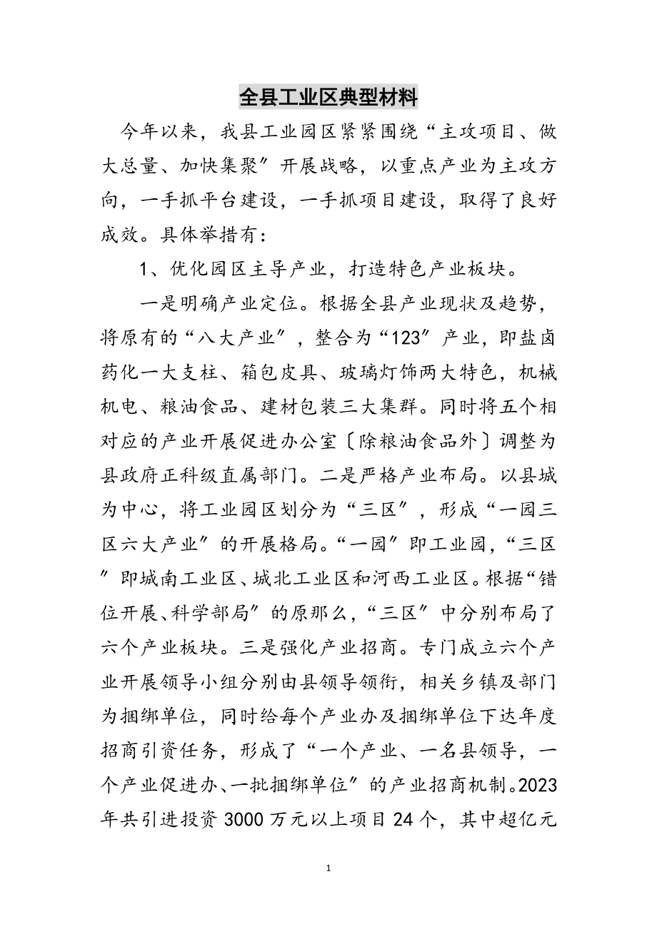 2023年全县工业区典型材料范文.doc_第1页