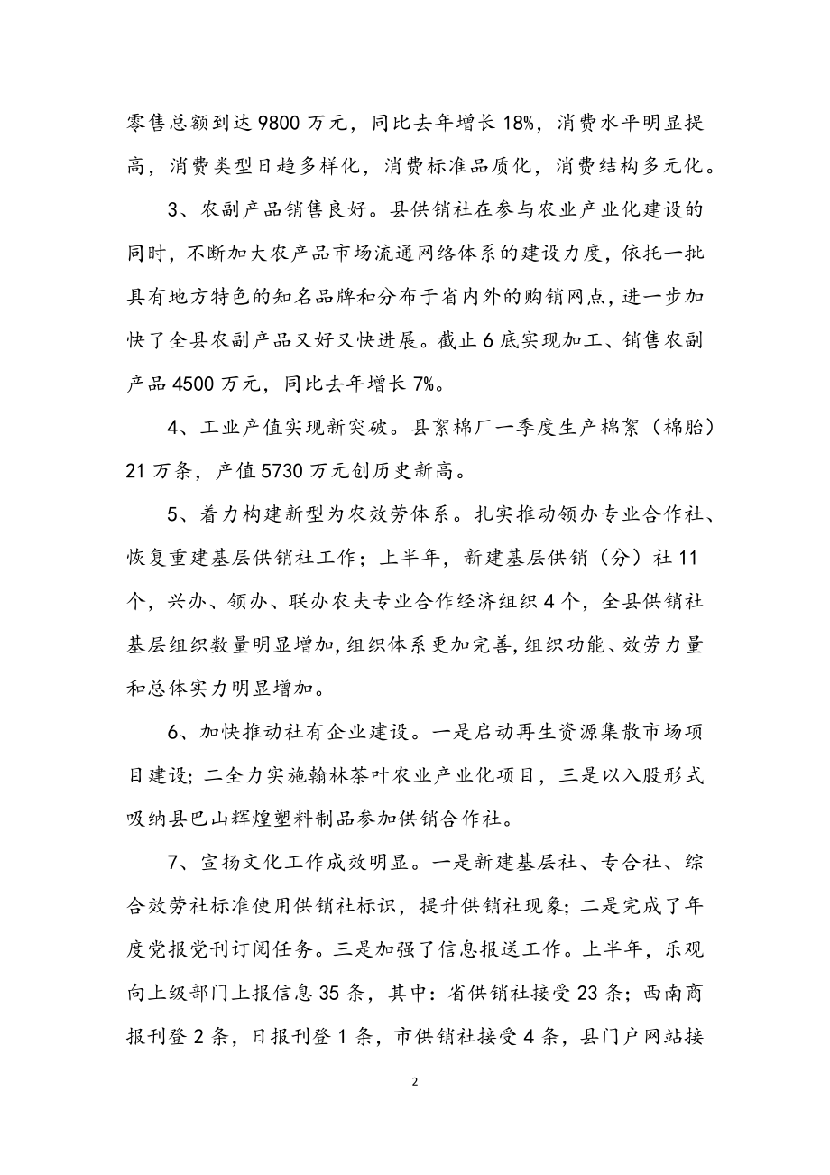 2023年供销社上半年工作总结.docx_第2页