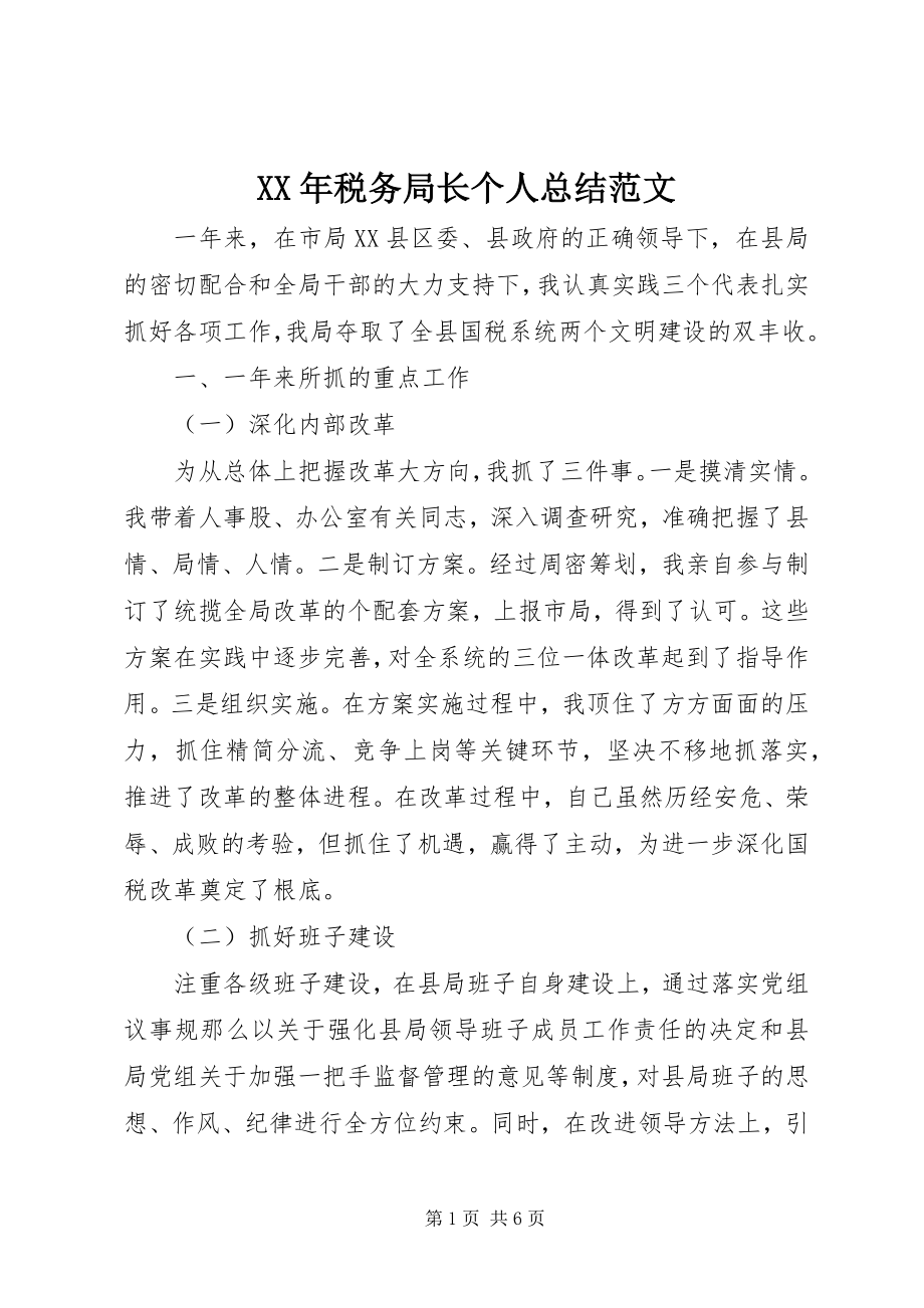 2023年税务局长个人总结.docx_第1页