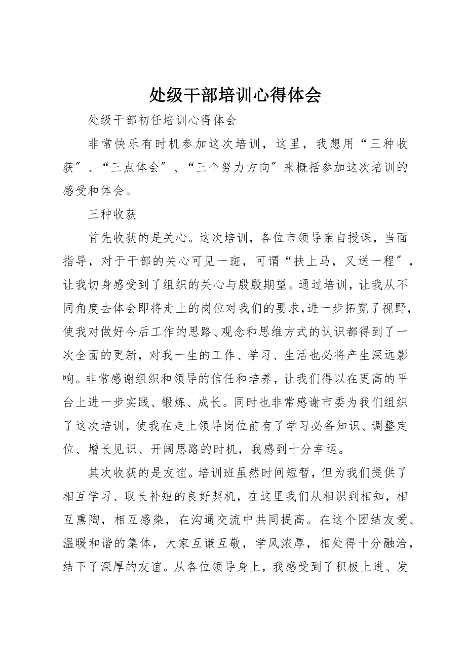 2023年处级干部培训心得体会.docx_第1页