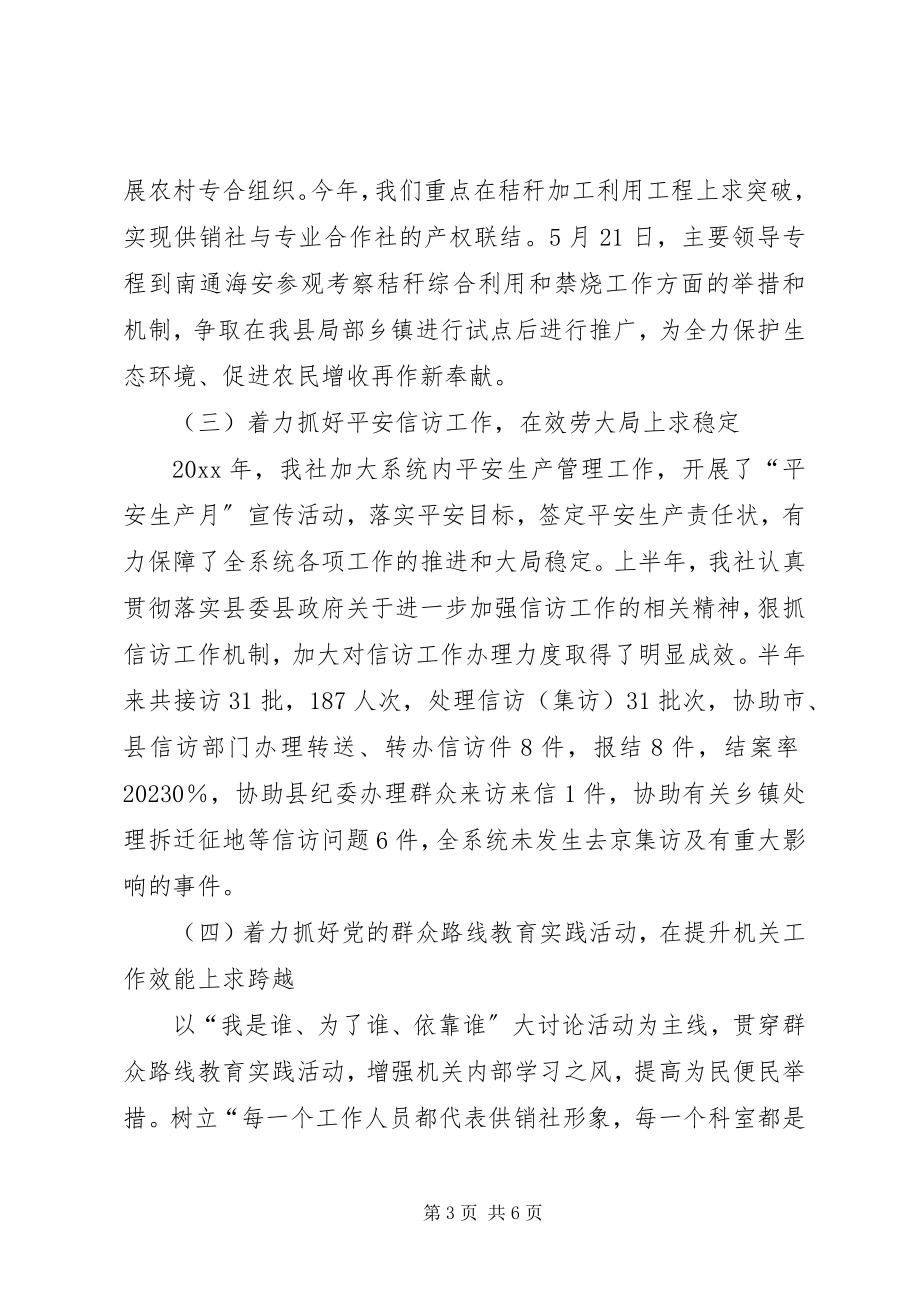 2023年供销社上半年工作总结暨下半年工作计划.docx_第3页