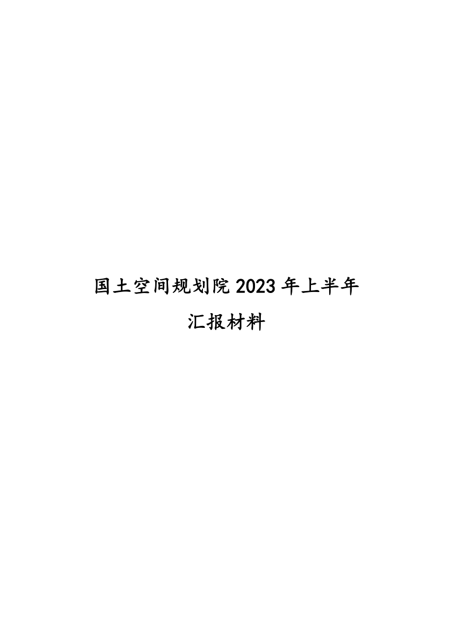 国土空间规划院2023年上半年汇报材料.doc_第1页