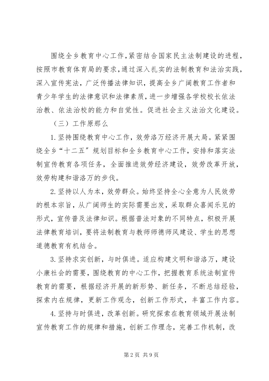 2023年洛万乡教育系统“六五”普法规划实施方案.docx_第2页