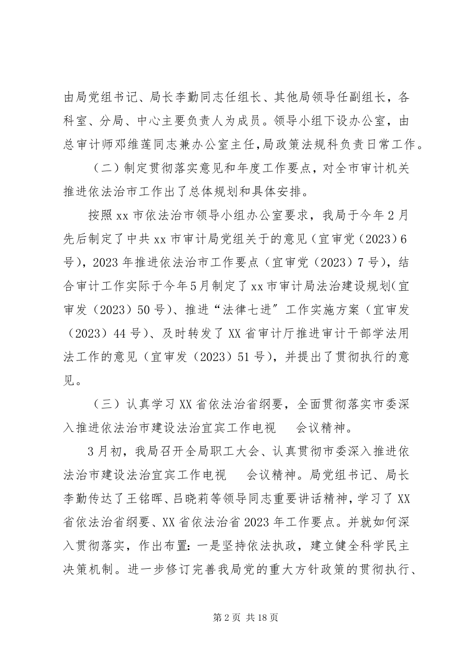 2023年市审计局半年依法治市工作总结.docx_第2页