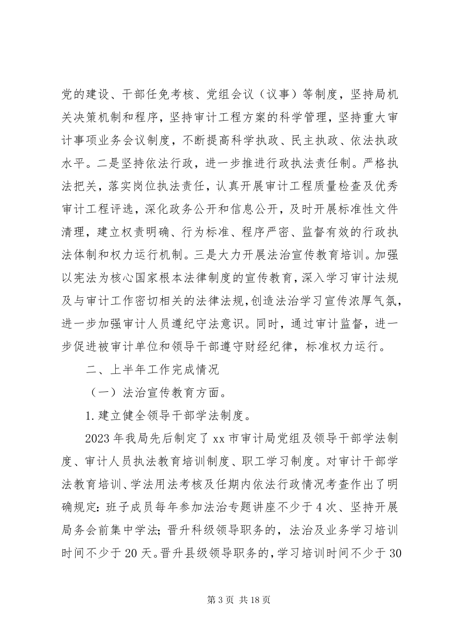 2023年市审计局半年依法治市工作总结.docx_第3页