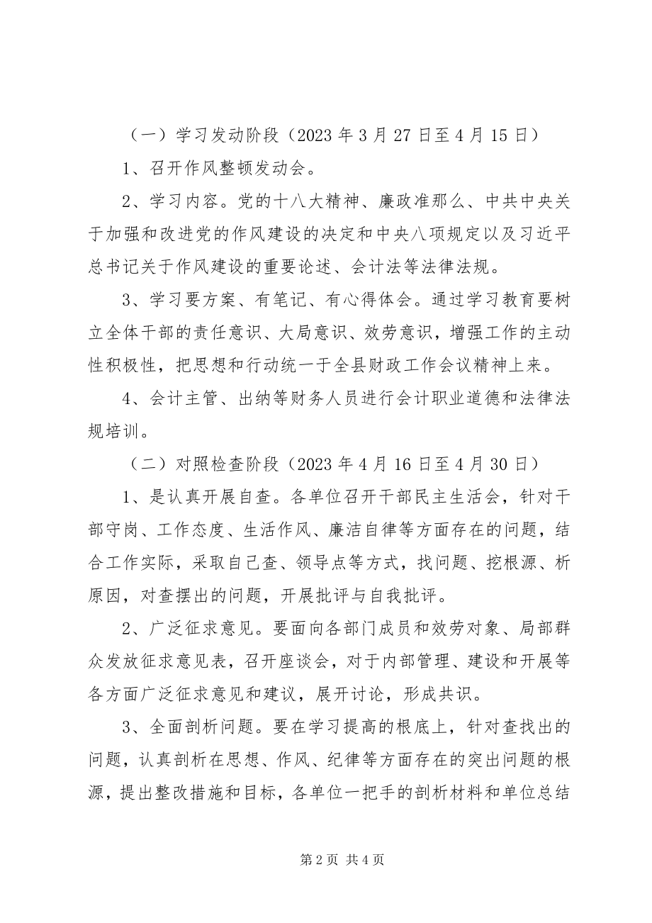 2023年财政局作风整治实施方案.docx_第2页