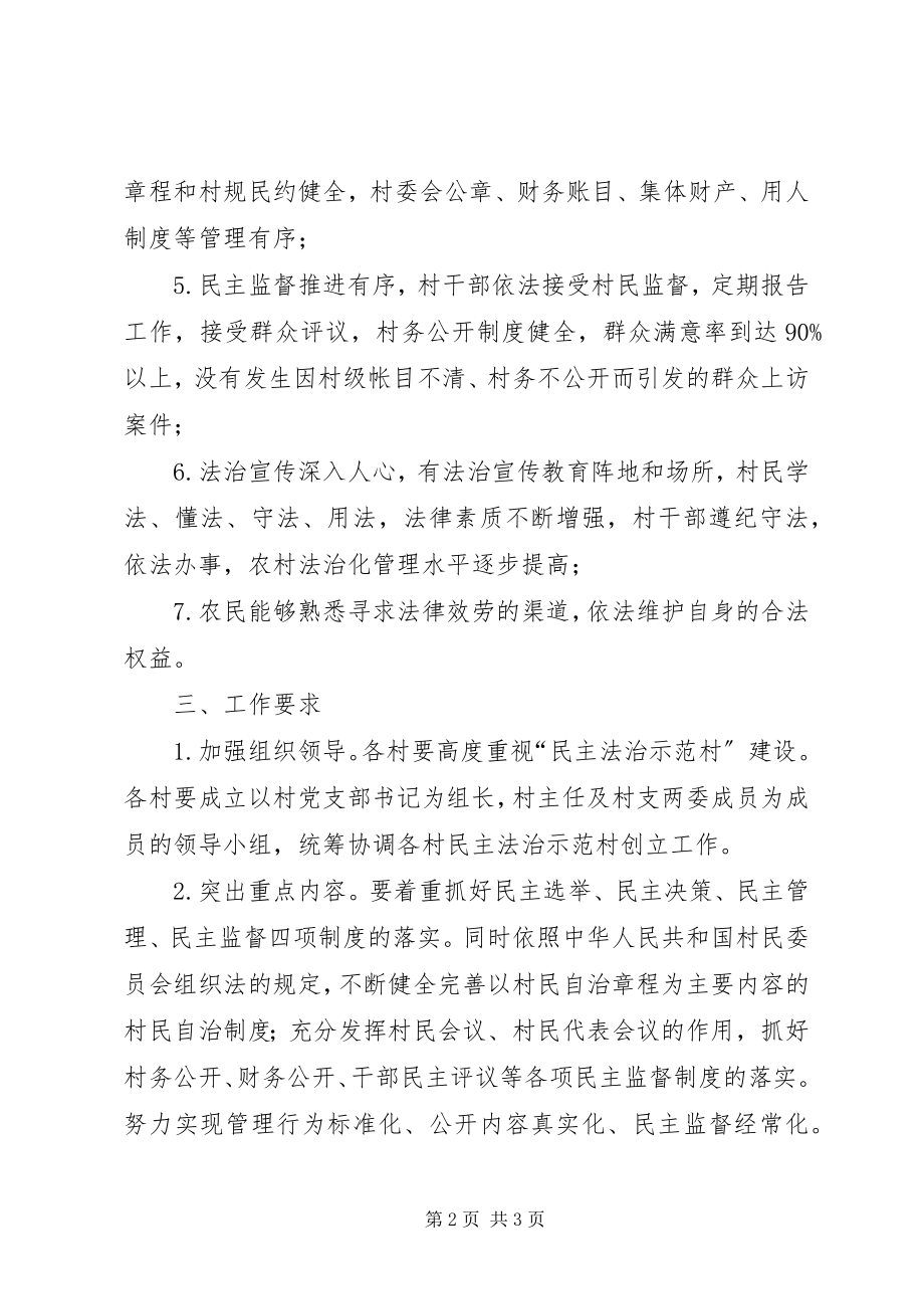 2023年乡民主法治示范村创建工作实施方案.docx_第2页