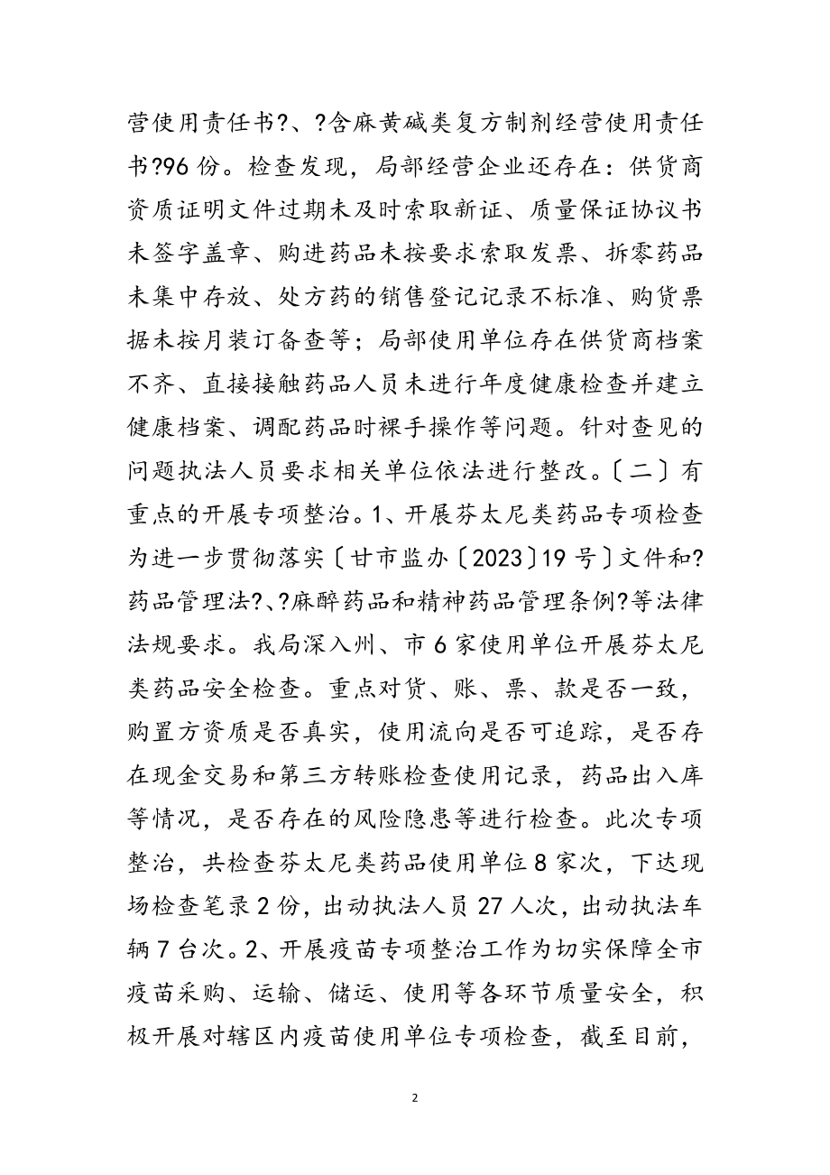 2023年年药械化监管工作总结范文.doc_第2页