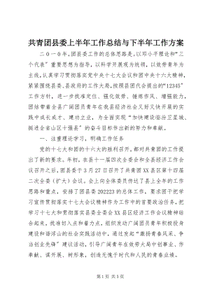 2023年共青团县委上半年工作总结与下半年工作计划.docx