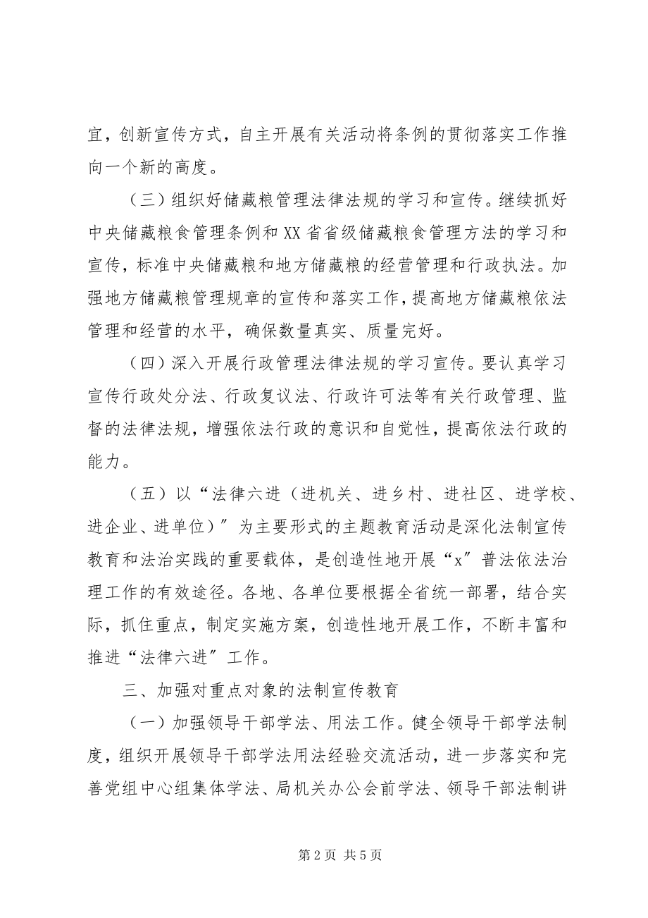 2023年粮食普法工作计划.docx_第2页