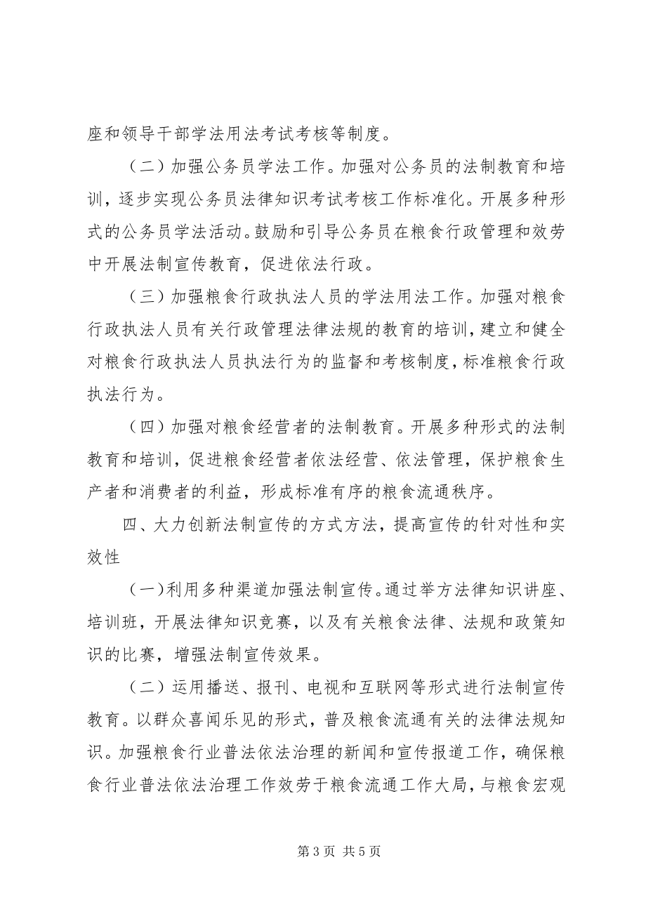 2023年粮食普法工作计划.docx_第3页