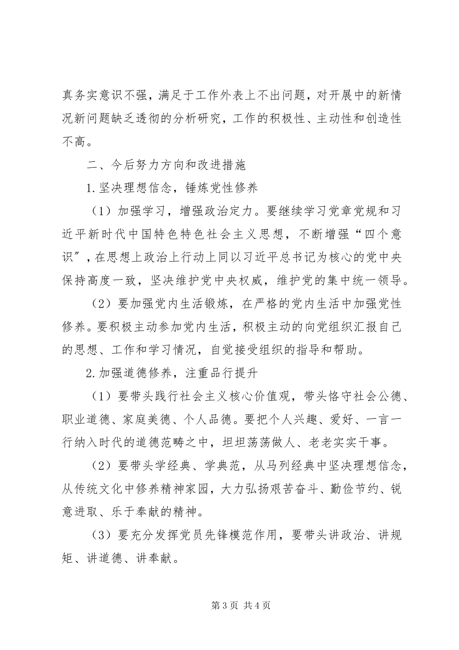 2023年查摆问题个人讲话提纲新编.docx_第3页