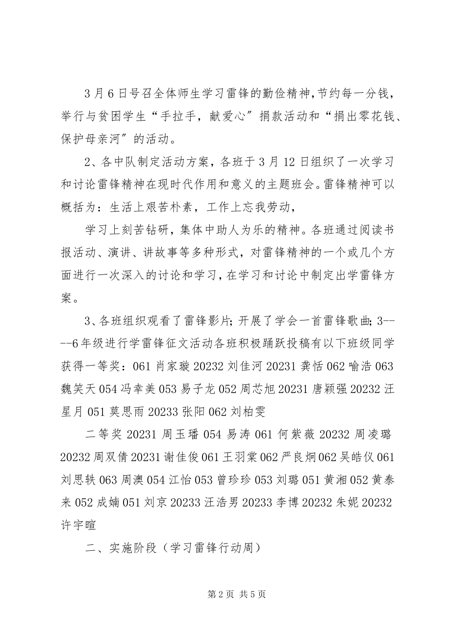 2023年小学部学雷锋月总结.docx_第2页