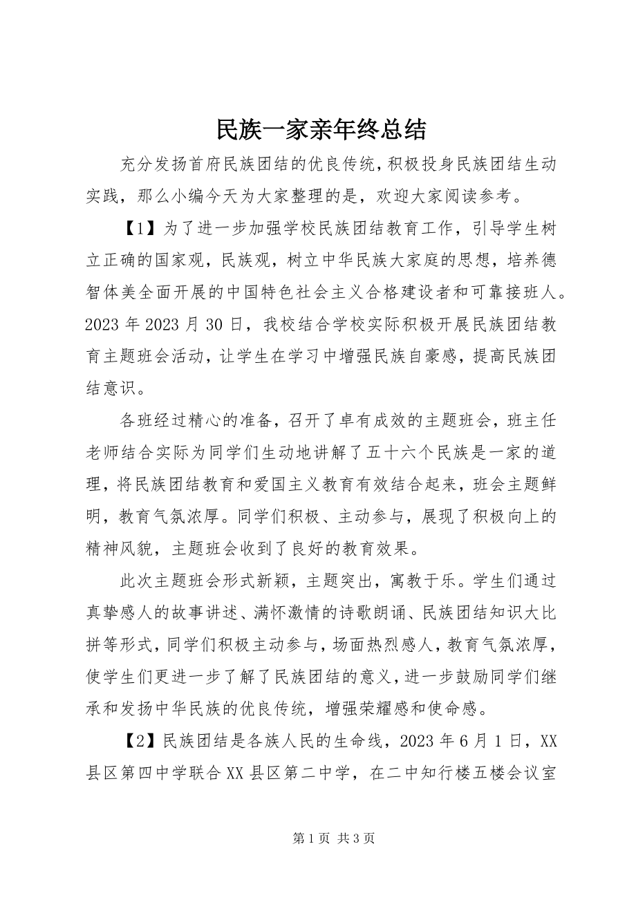 2023年民族一家亲终总结.docx_第1页