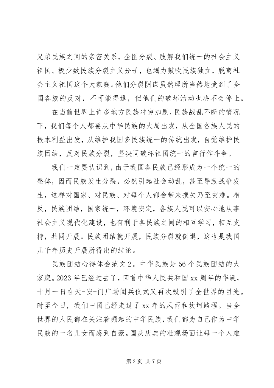 2023年民族团结心得体会3篇.docx_第2页