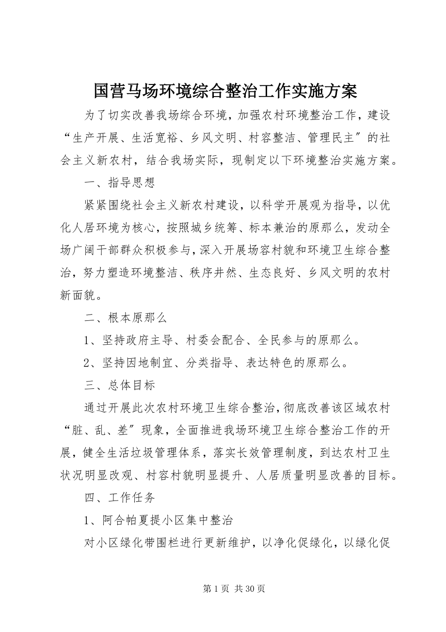 2023年国营马场环境综合整治工作实施方案.docx_第1页