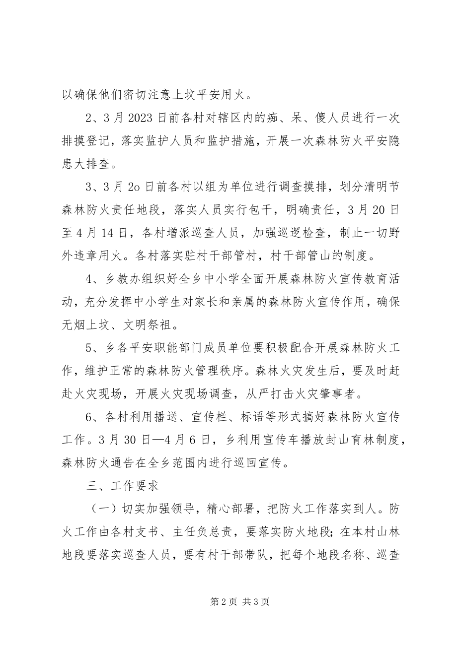 2023年乡镇清明节森林防火实施方案.docx_第2页