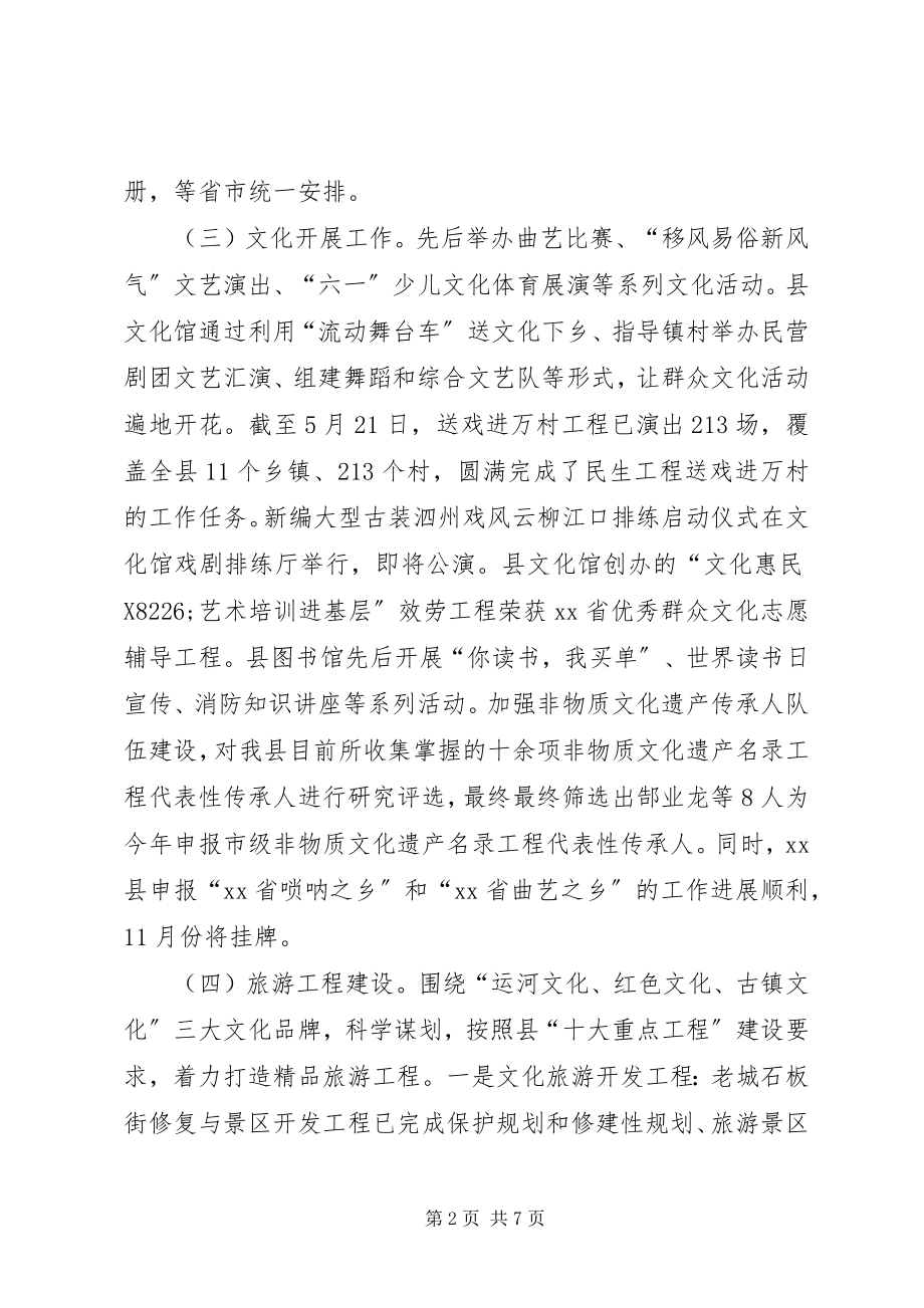 2023年县文旅体委工作总结.docx_第2页