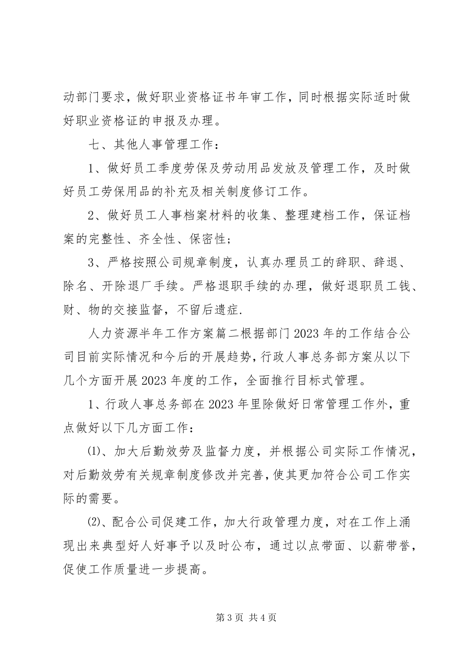 2023年人力资源半年工作计划.docx_第3页