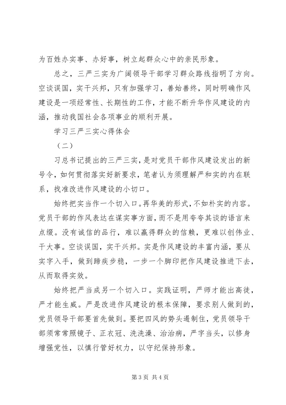 2023年学习三严三实专题教育心得体会.docx_第3页