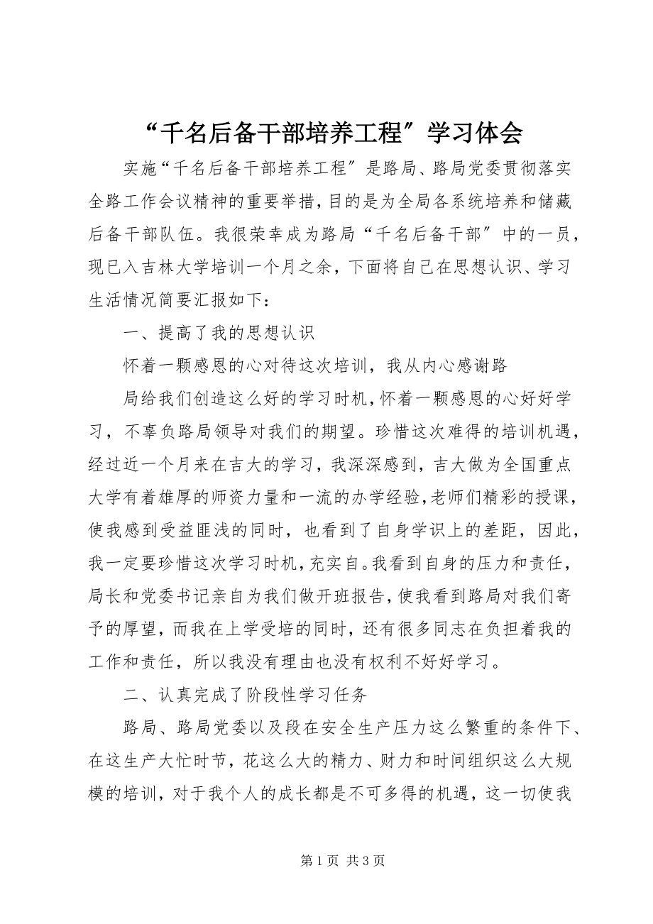 2023年千名后备干部培养工程学习体会.docx_第1页