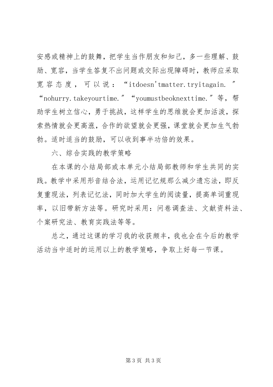 2023年《英语策略与技巧》课学习心得体会新编.docx_第3页