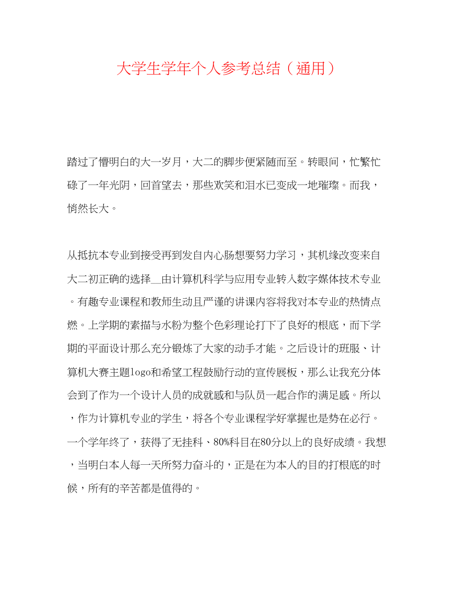 2023年大学生学个人总结.docx_第1页