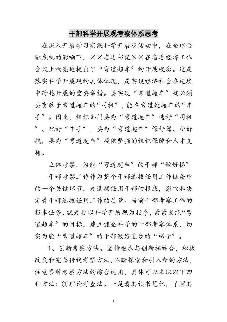 2023年干部科学发展观考察体系思考范文.doc_第1页