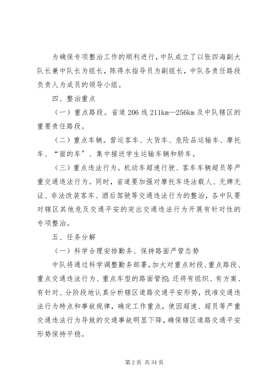 2023年开展超速超员交通违法行为专项整治工作实施方案.docx_第2页