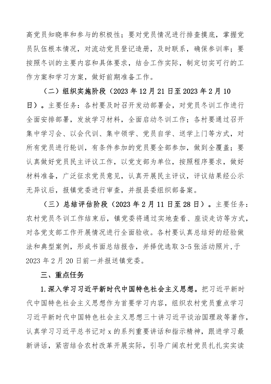 2023年度乡镇党员冬训工作通知方案.docx_第2页