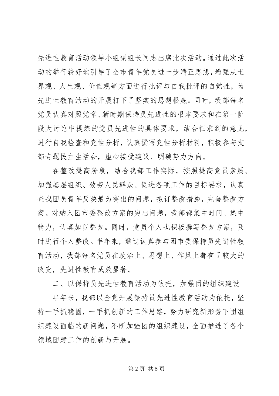 2023年团委组织部月工作总结.docx_第2页