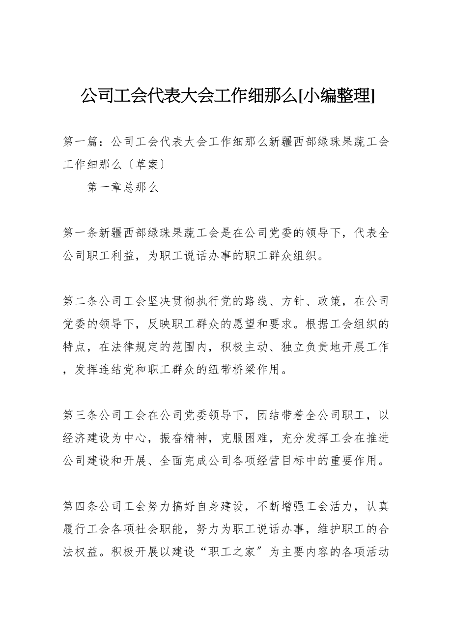 2023年公司工会代表大会工作细则小编整理.doc_第1页