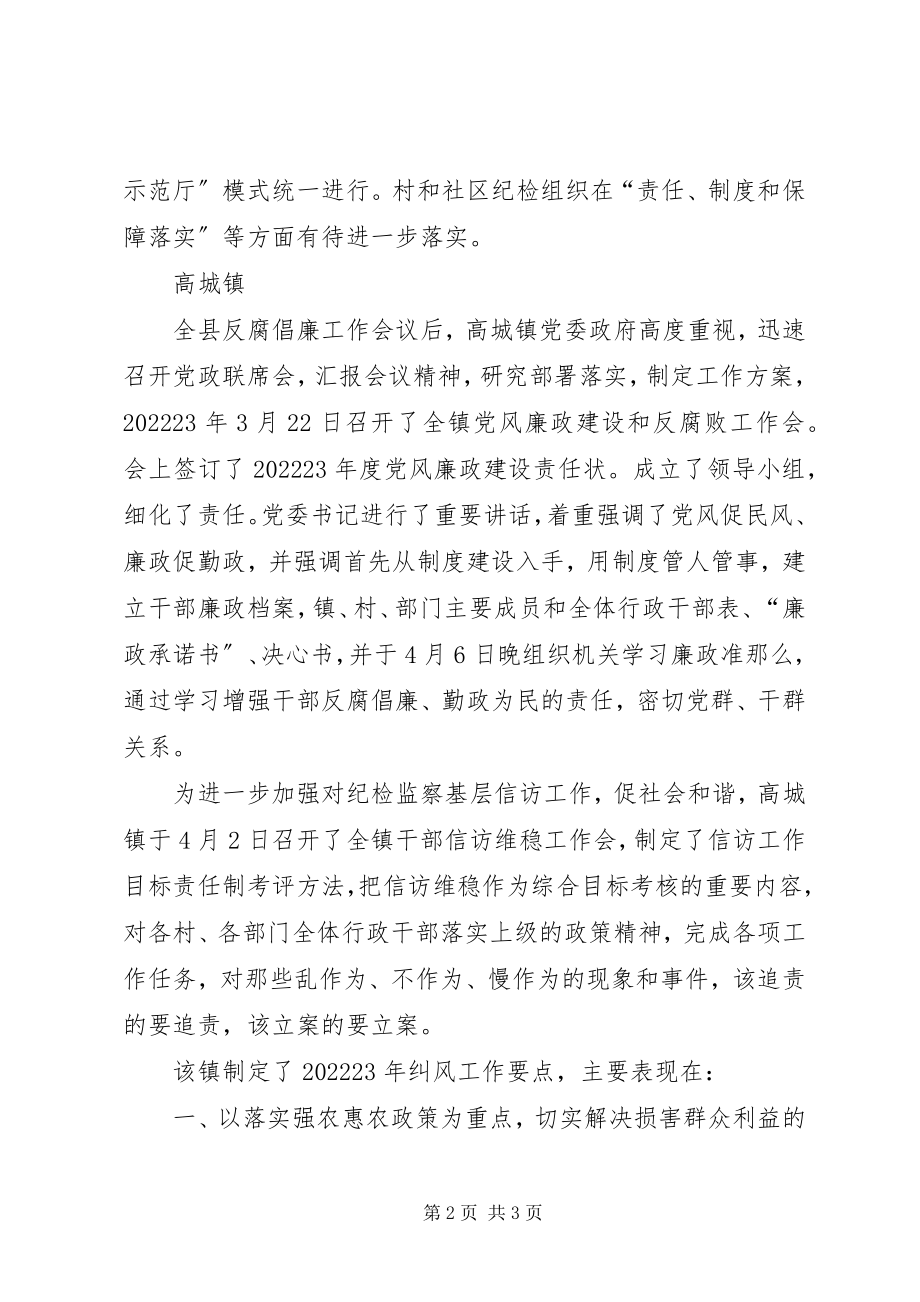 2023年县反腐倡廉工作会议精神检查情况汇报.docx_第2页