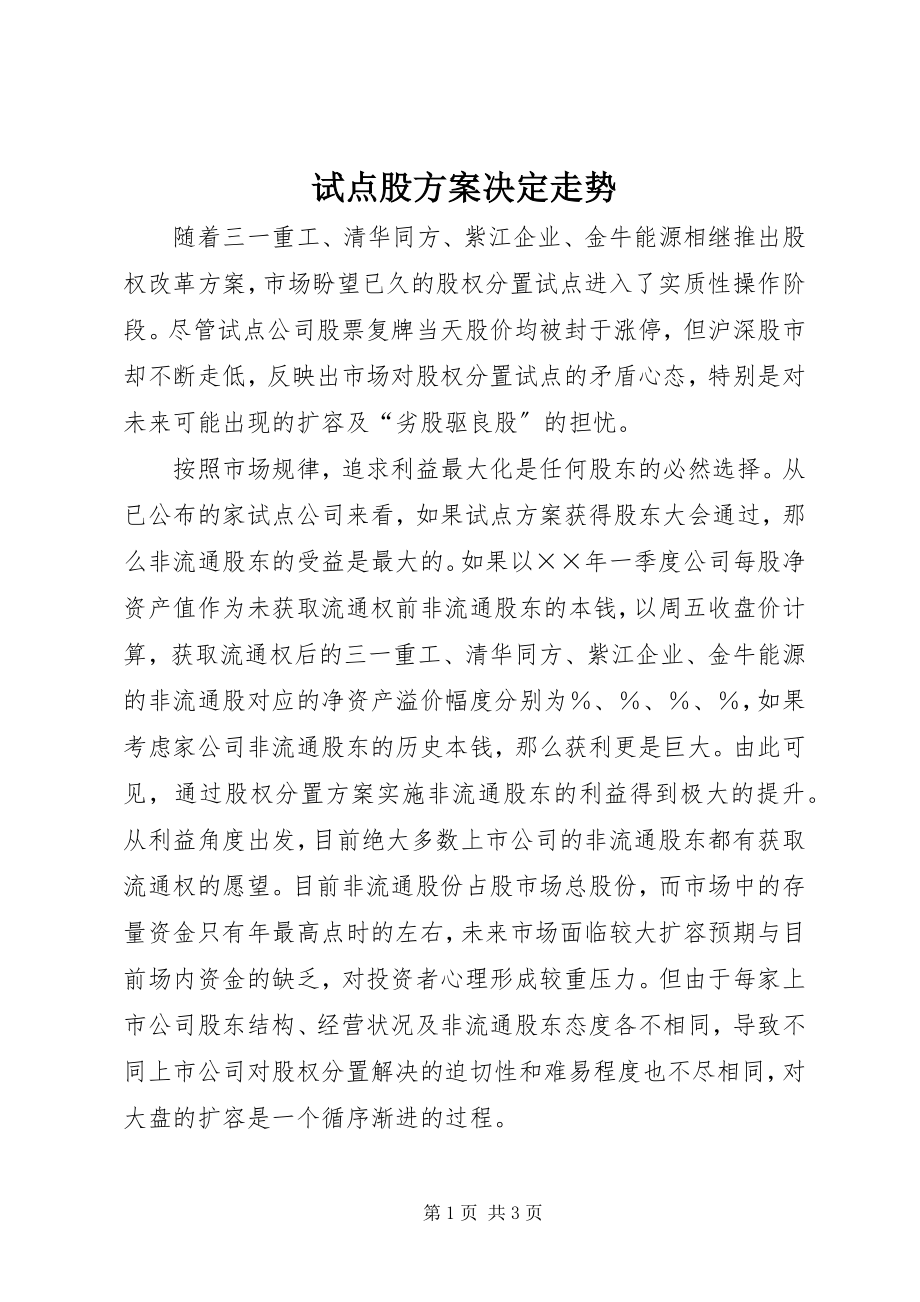 2023年试点股方案决定走势.docx_第1页