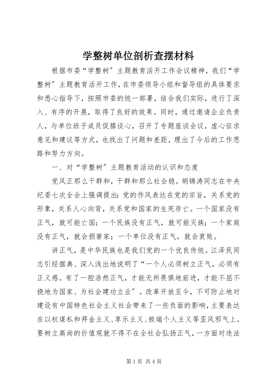 2023年学整树单位剖析查摆材料.docx_第1页