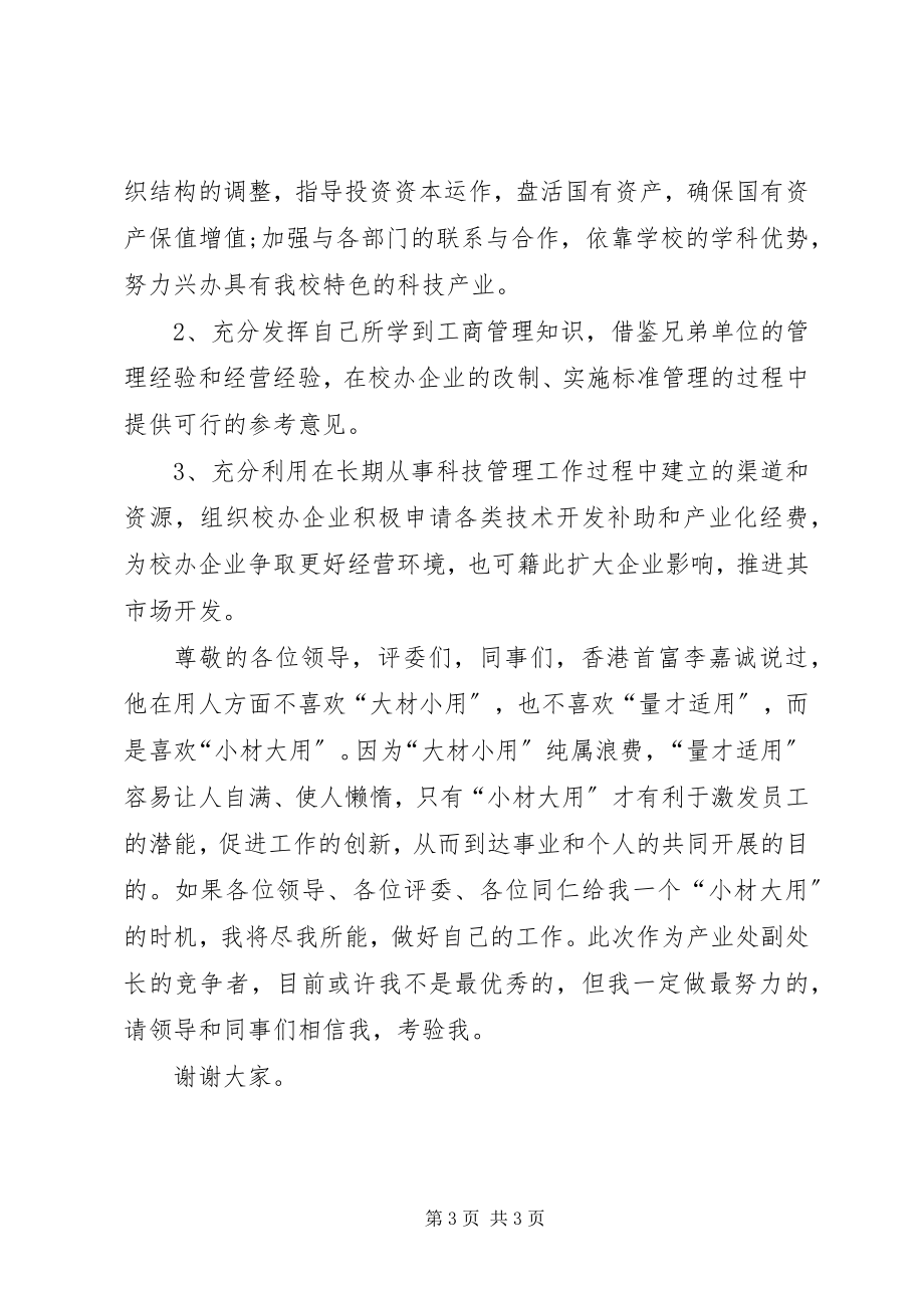 2023年产业处副处长竞聘演讲稿.docx_第3页